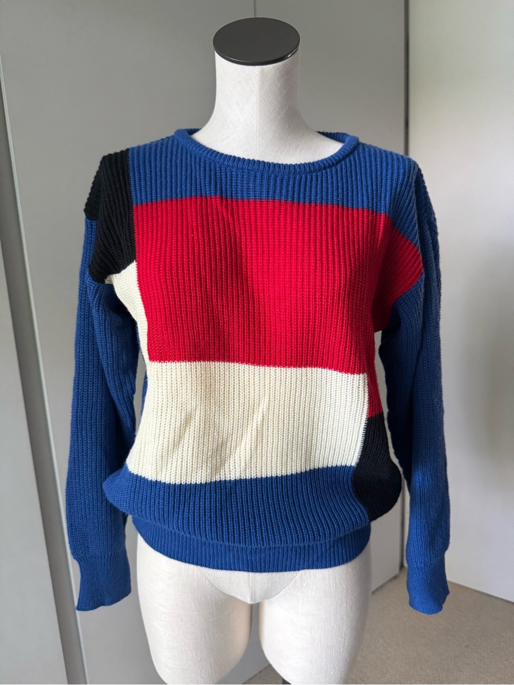 Vintage Deadstock NWT 80s Bleyle Colorblock Sweater Made in Japan- L